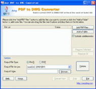 PDF to DWG Converter 6.0 screenshot